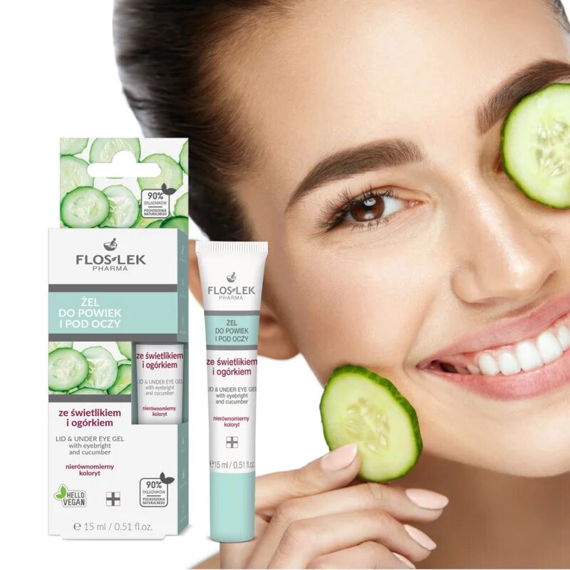 FlosLek Pharma Eye Care rozjasňující oční gel proti tmavým kruhům 15 ml