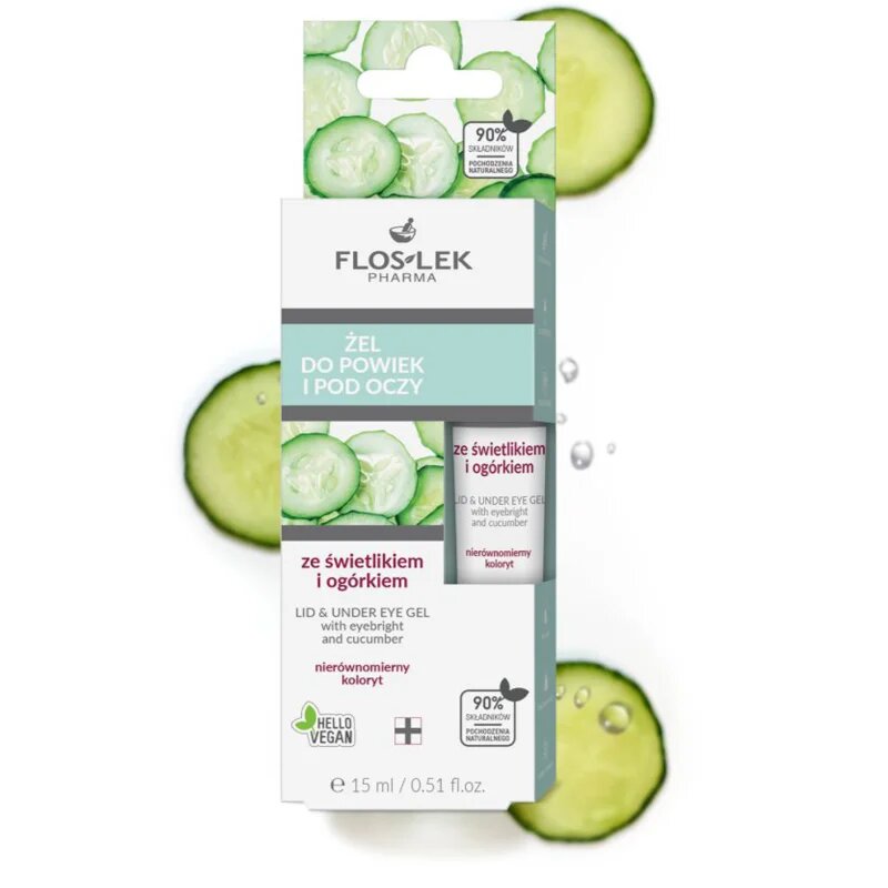 FlosLek Pharma Eye Care rozjasňující oční gel proti tmavým kruhům 15 ml