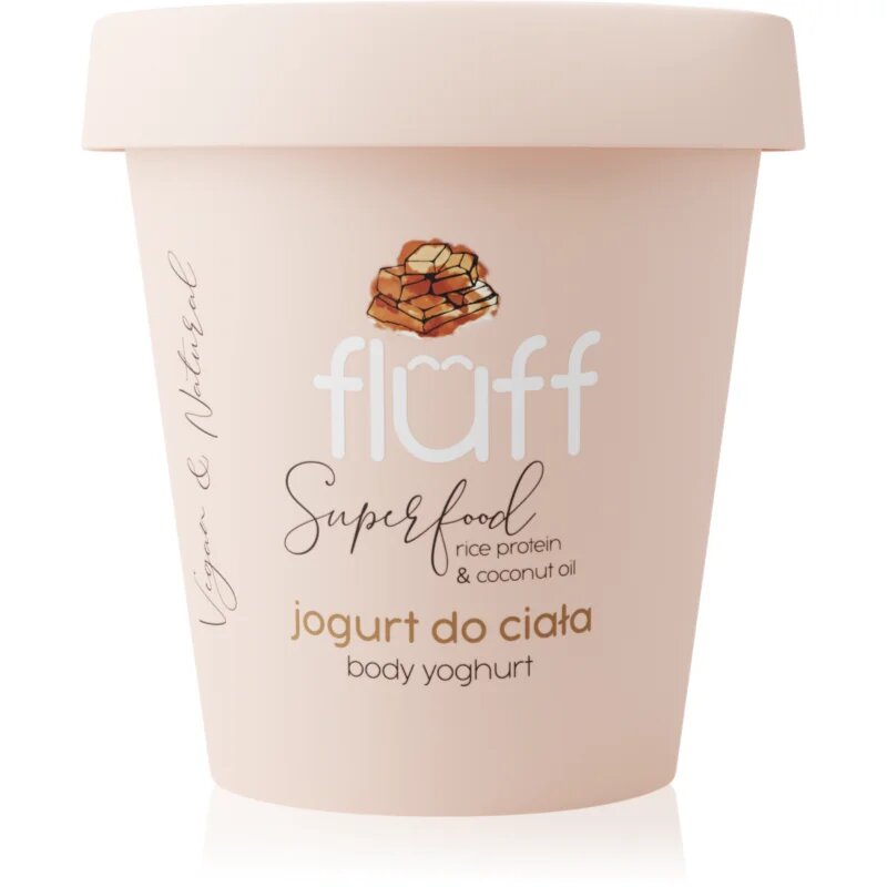 Fluff Superfood Chocolate tělový jogurt Rice Protein & Coconut Oil 180 ml