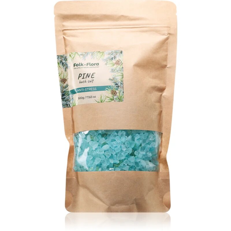 Folk & Flora Pine zklidňující sůl do koupele 500 g