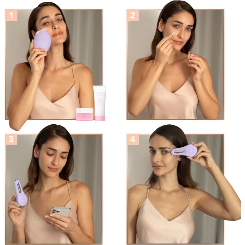 FOREO BEAR™ 2 eyes & lips mikroproudový tonizační přístroj na oční okolí a rty Lavender 1 ks