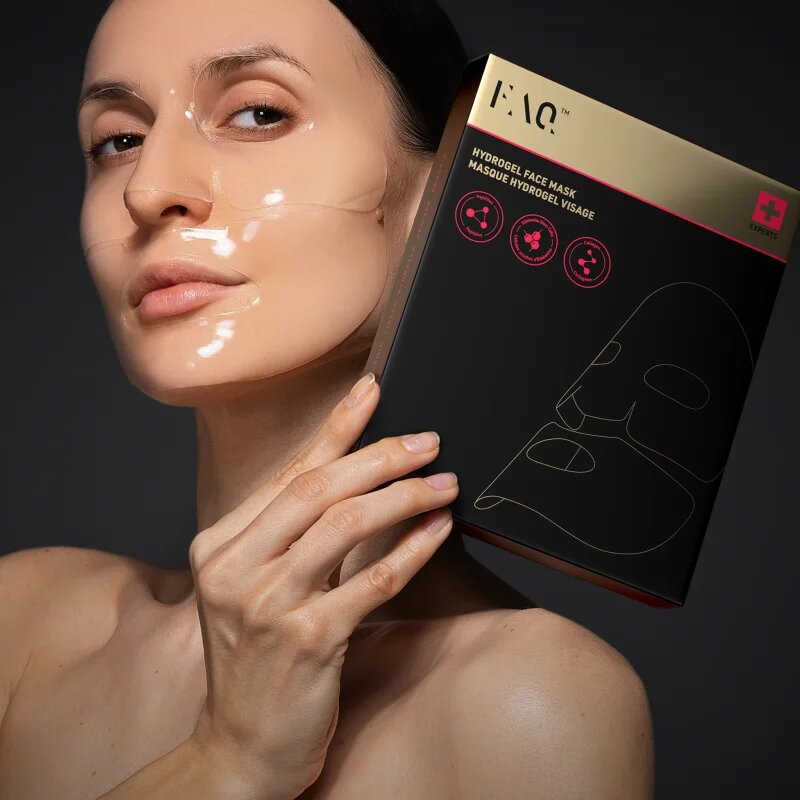 FOREO FAQ™ Glass Skin Collagen Face Mask hydrogelová maska pro vyhlazení pleti a zmenšení viditelnosti vrásek 5 ks