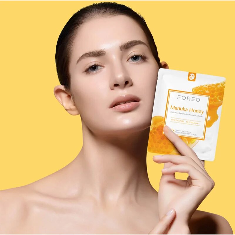 FOREO Farm to Face Sheet Mask Manuka Honey plátýnková maska s hydratačním a revitalizačním účinkem 3x20 ml