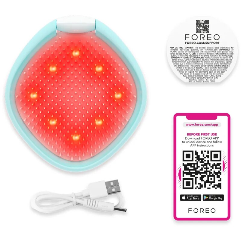 FOREO FLIP™ Play Advanced 3-in-1 hřeben na vlasy s LED podsvícením Ice Ice Baby 1 ks