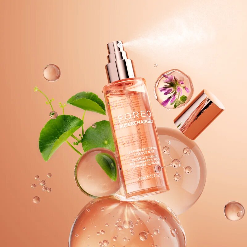 FOREO SUPERCHARGED Barrier Restoring Essence Mist esenciální mlha na obličej pro obnovu kožní bariéry 110 ml