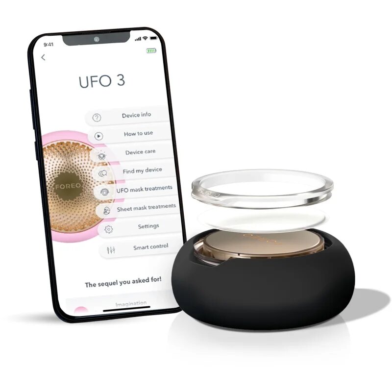 FOREO UFO™ 3 5-in-1 sonický přístroj pro urychlení účinků pleťové masky Black 1 ks