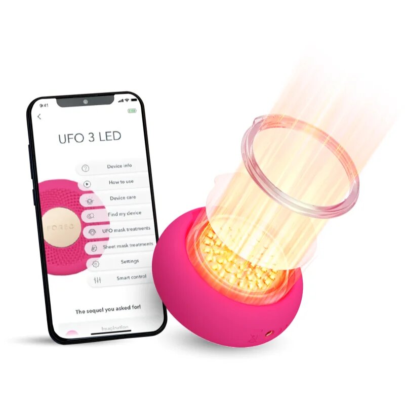 FOREO UFO™ 3 LED sonický přístroj pro urychlení účinků pleťové masky s LED a NIR světlem 1 ks