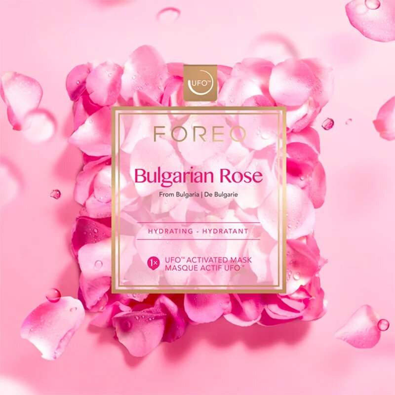 FOREO UFO™ Bulgarian Rose hydratační maska 6 x 6 g