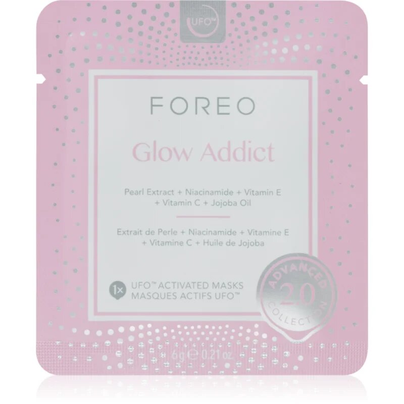 FOREO UFO™ Glow Addict rozjasňující pleťová maska 6 ks