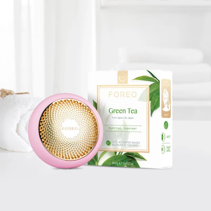 FOREO UFO™ Green Tea osvěžující a zklidňující maska 6 x 6 g