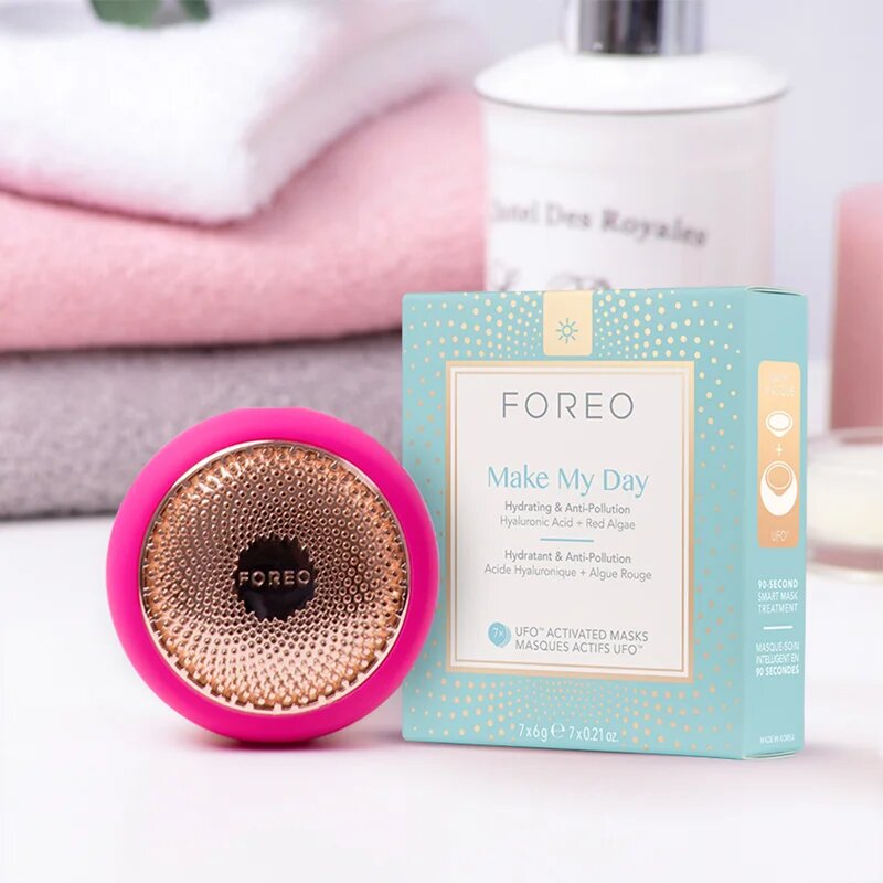 FOREO UFO™ Make My Day ochranná pleťová maska s hydratačním účinkem 7 x 6 g