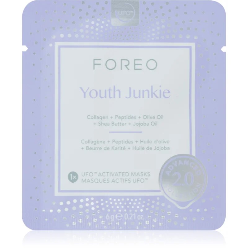 FOREO UFO™ Youth Junkie pleťová maska proti stárnutí 6 ks