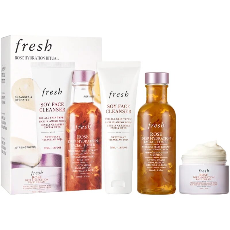 fresh Rose Hydration Ritual sada pro péči o pleť