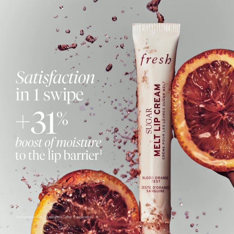 fresh Sugar Melt Lip Cream tónující balzám na rty odstín Blood Orange Zest 12 g