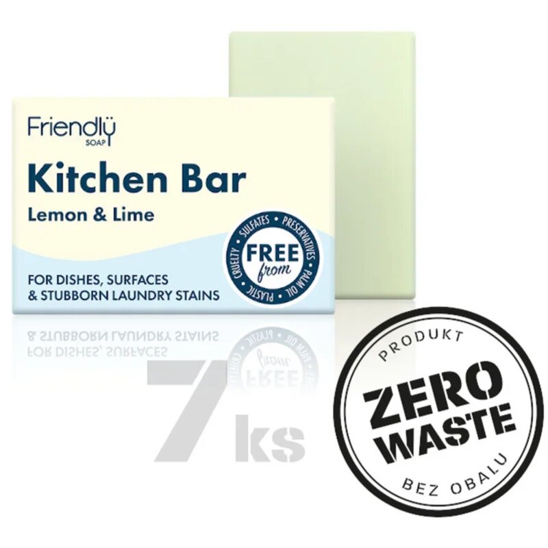 Friendly Soap Kitchen Bar Lemon & Lime přírodní mýdlo 7x95 g