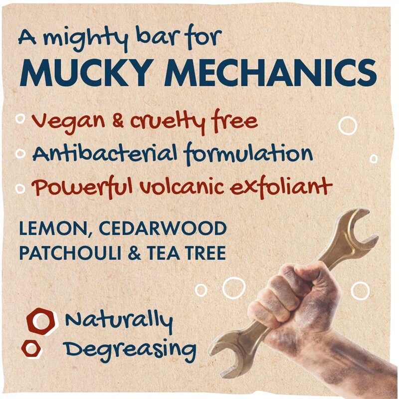 Friendly Soap Mechanic's Bar přírodní tuhé mýdlo na obličej a tělo 95 g
