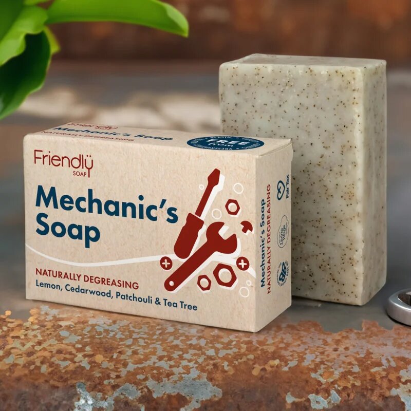 Friendly Soap Mechanic's Bar přírodní tuhé mýdlo na obličej a tělo 95 g