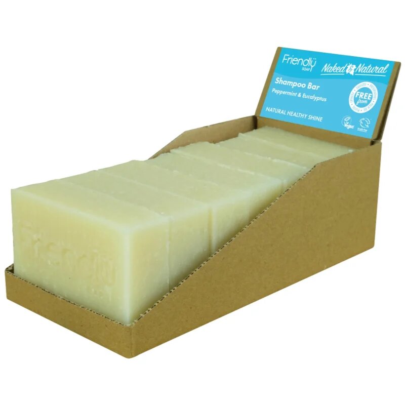 Friendly Soap Natural Shampoo Bar Peppermint & Eucalyptus přírodní mýdlo na vlasy 7x95 g