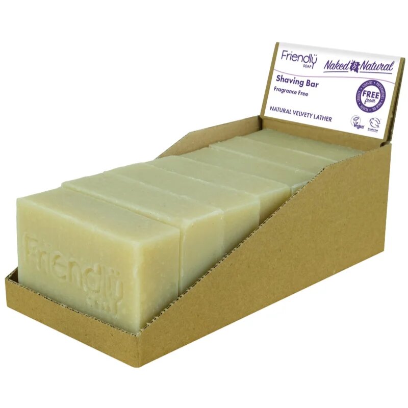 Friendly Soap Shaving Bar Fragrance Free přírodní mýdlo na holení bez parfemace 7x95 g