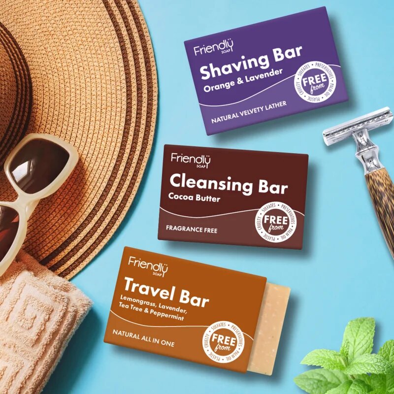 Friendly Soap Shaving Bar Orange & Lavender přírodní mýdlo na holení 95 g