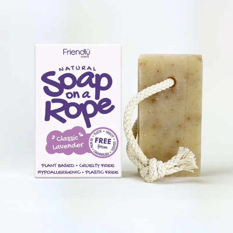 Friendly Soap Soap on a Rope Lavender přírodní mýdlo na šňůrce 95 g