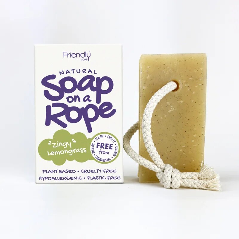Friendly Soap Soap on a Rope Lemongrass přírodní mýdlo na šňůrce 95 g
