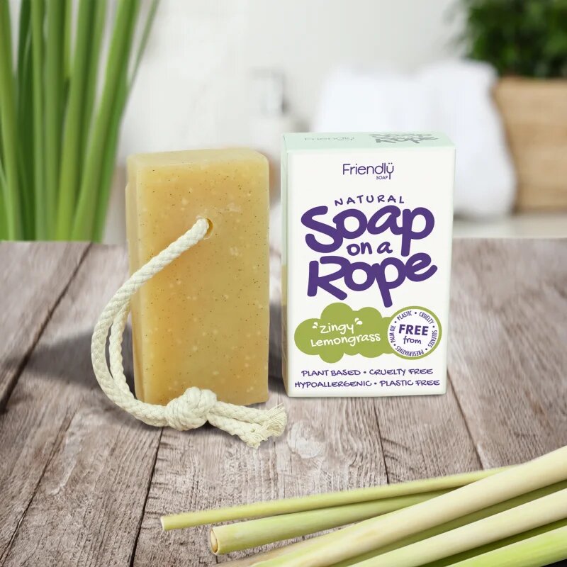 Friendly Soap Soap on a Rope Lemongrass přírodní mýdlo na šňůrce 95 g