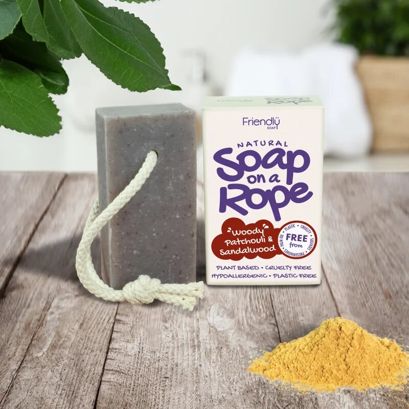Friendly Soap Soap on a Rope Patchouli & Sandalwood přírodní mýdlo na šňůrce 95 g