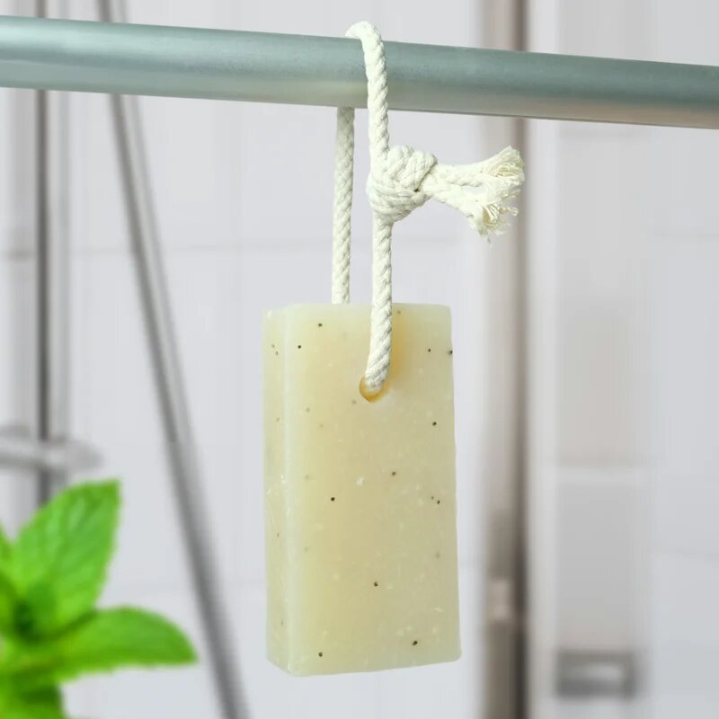 Friendly Soap Soap on a Rope Peppermint & Poppy Seeds přírodní mýdlo na šňůrce 95 g