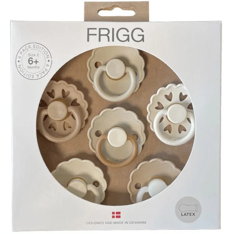 FRIGG 6 Pack Edition Size 2:6-18 months dudlík Cinnamon Charm 6 ks