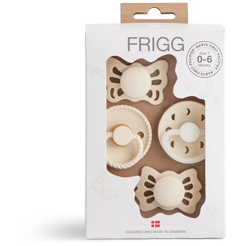 FRIGG Baby's First Pacifier​ Moonlight Sailing dudlík Cream