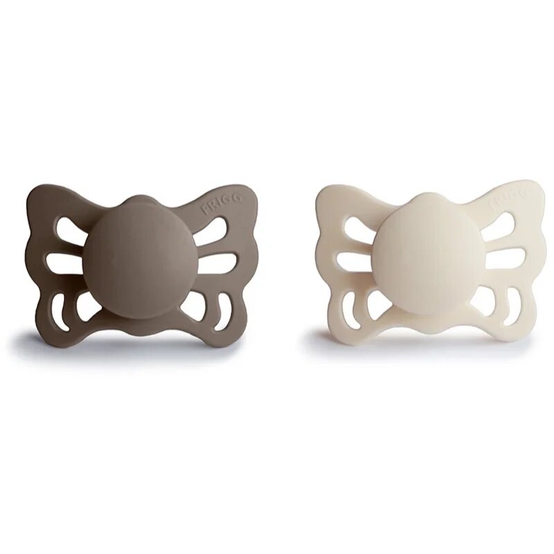 FRIGG Butterfly Size 1:0-6 months dudlík Portobello/Cream 2 ks