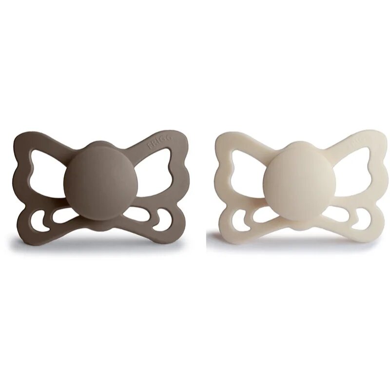 FRIGG Butterfly Size 2:6-18 months dudlík Portobello/Cream 2 ks
