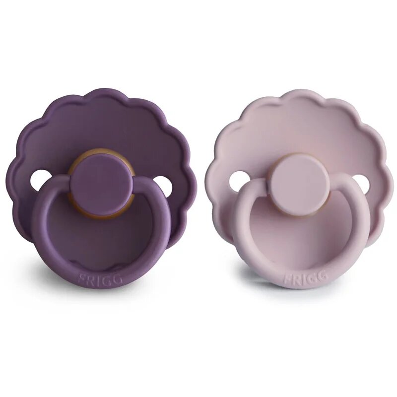 FRIGG Daisy Size 2:6-18 months dudlík Violet Dream/Soft Lilac 2 ks