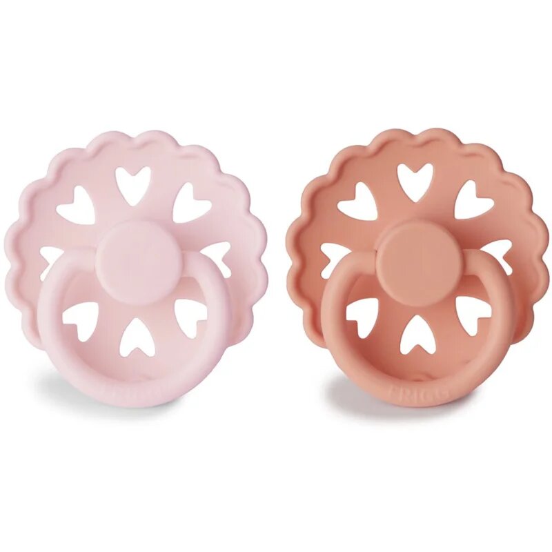 FRIGG Fairytale Round Silicone 2-Pack Size 2 dudlík The Snow Queen/The Princess and the Pea 2 ks