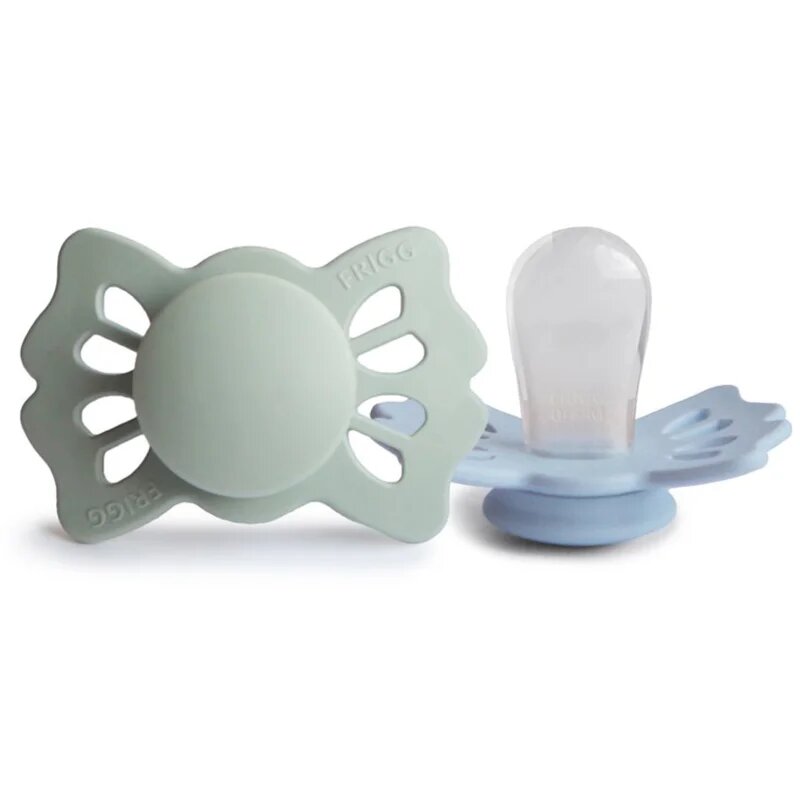 FRIGG Lucky Size 1:0-6 months dudlík Sage/Powder Blue 2 ks