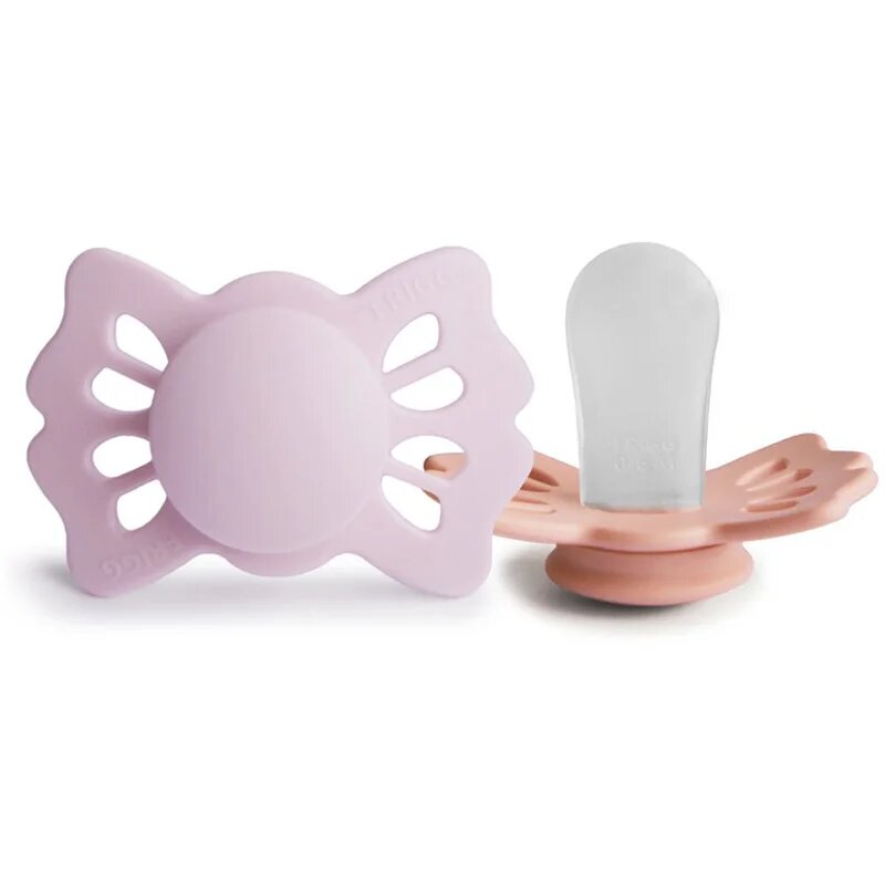 FRIGG Lucky Size 1:0-6 months dudlík Soft Lilac/Pretty in Peach 2 ks