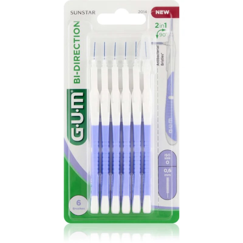 G.U.M Bi Direction Interdental Brush mezizubní kartáčky 06 mm 6 ks