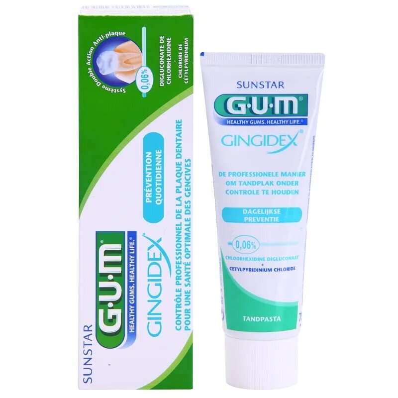 G.U.M Gingidex 006% pasta proti zubnímu plaku a pro zdravé dásně 75 ml