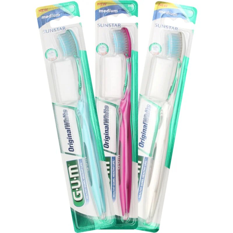 G.U.M Original White 563 Medium zubní kartáček medium 1 ks