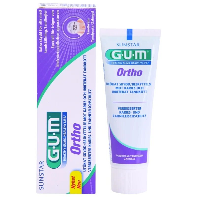 G.U.M Ortho zubní pasta pro uživatele fixních rovnátek 75 ml
