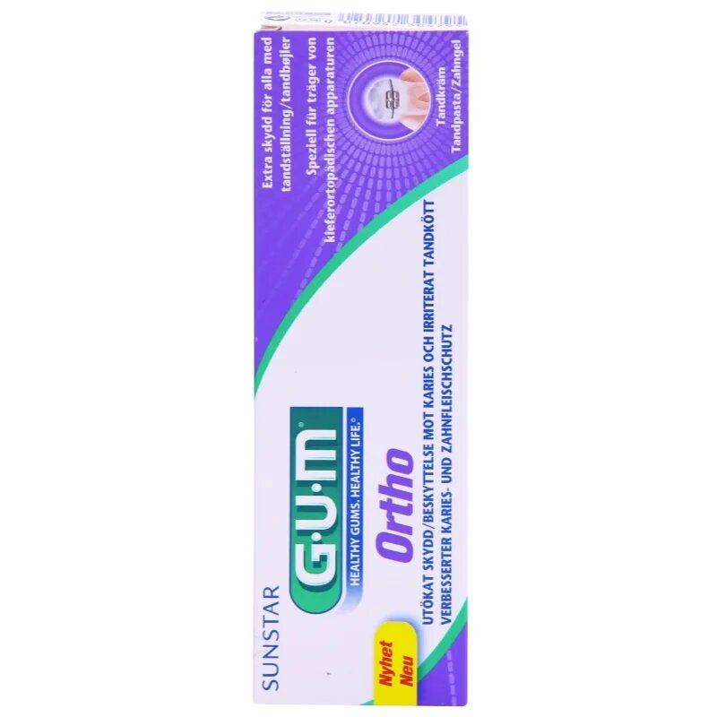 G.U.M Ortho zubní pasta pro uživatele fixních rovnátek 75 ml