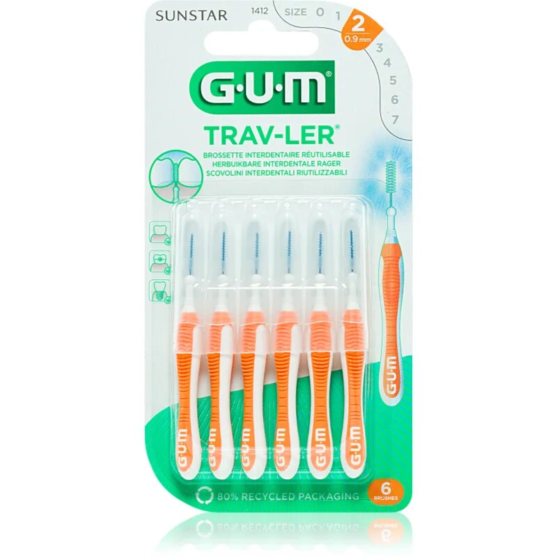 G.U.M Trav-Ler Interdental mezizubní kartáčky 09 mm 6 ks