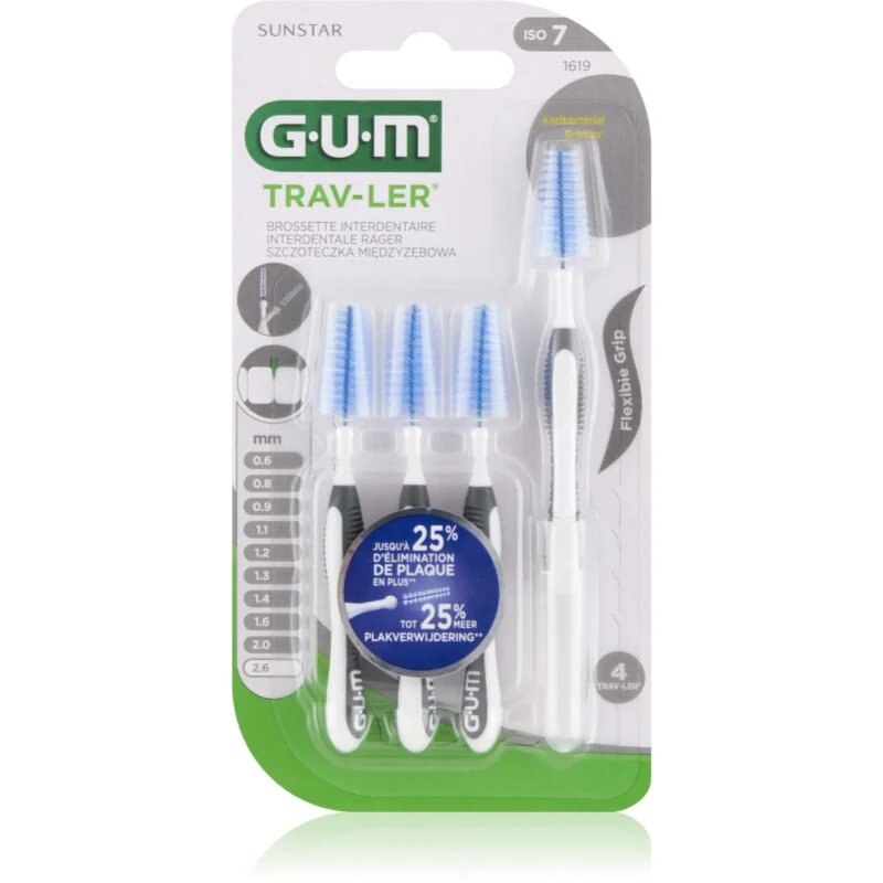 G.U.M Trav-Ler Proxabrush mezizubní kartáčky 26 mm 4 ks