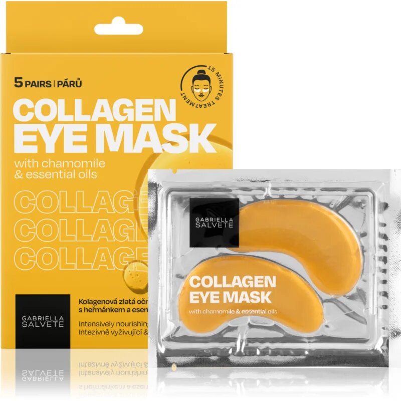 Gabriella Salvete Eye Mask Collagen Gold oční maska proti otokům a tmavým kruhům s kolagenem 5 ks