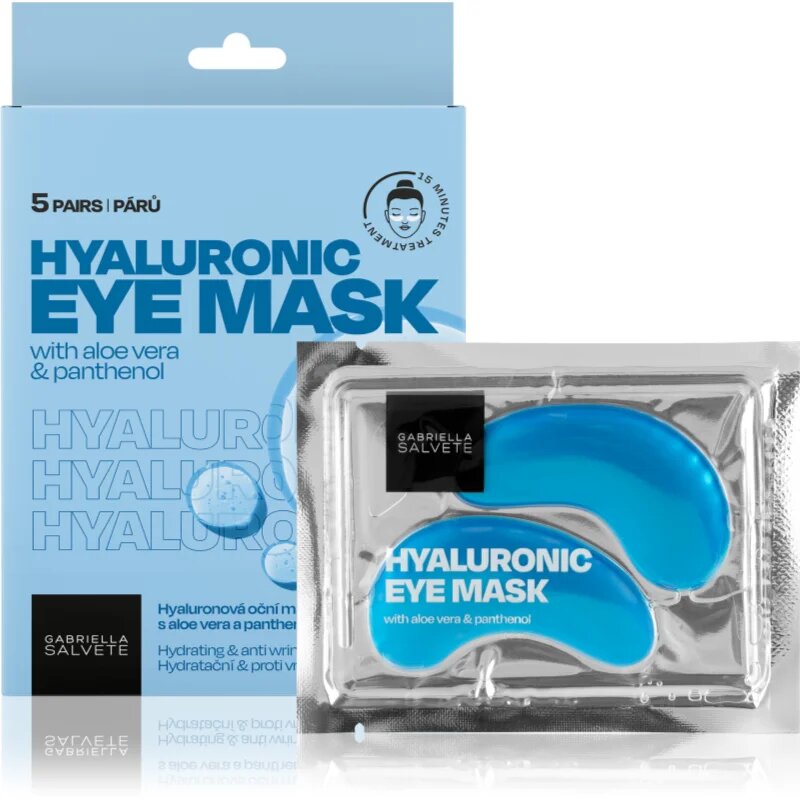 Gabriella Salvete Eye Mask Hyaluron oční maska proti vráskám váčkům a tmavým kruhům 5 ks