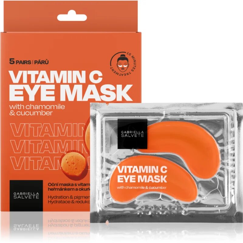 Gabriella Salvete Eye Mask Vitamin C oční maska pro rozjasnění a hydrataci 5 ks