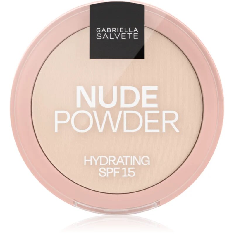 Gabriella Salvete Fixing Powder Hydrating jemný kompaktní pudr SPF 15 odstín 01 Pure Nude 8 g