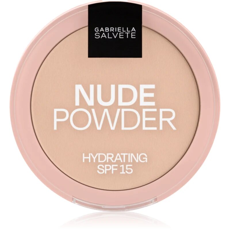 Gabriella Salvete Fixing Powder Hydrating jemný kompaktní pudr SPF 15 odstín 03 Nude Sand 8 g