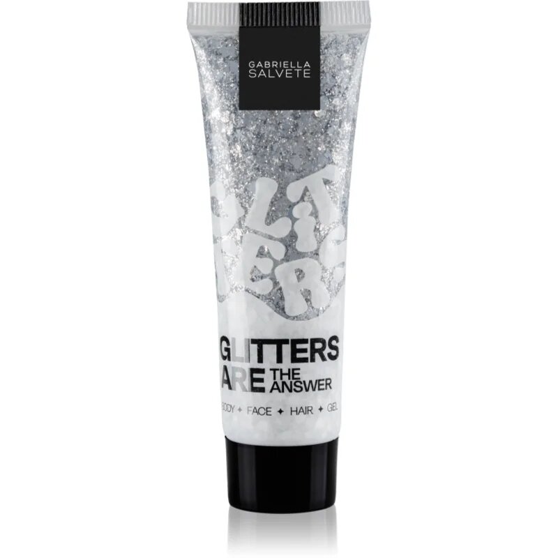 Gabriella Salvete Glitters Are The Answer třpytky na obličej tělo a vlasy odstín Silver 30 ml